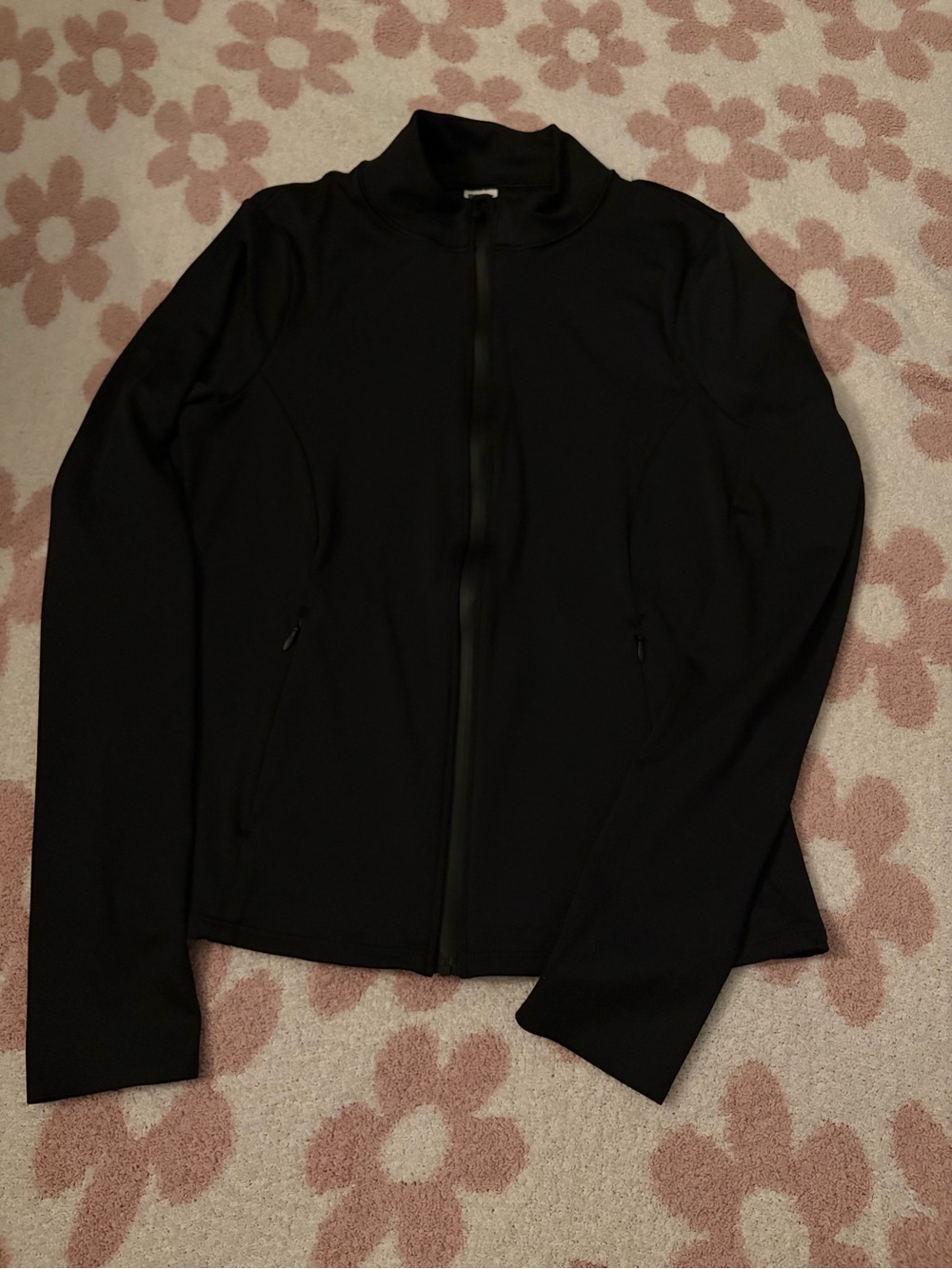 PINK workout Black Full‑Zip Jacket